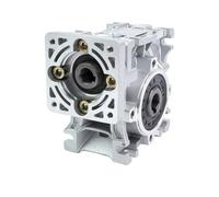 Reductor de tornillo sin fin NMRV030 Caja de engranajes reductor de tornillo sin fin de brida cuadrada 57 * 57 Entrada 11 mm Salida 1,4 CM Adecuado for motor paso a paso Nema 23(10)