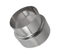 Reductor de tubo de combustión de acero inoxidable resistente al calor de 120 mm a 100 mm, accesorio de conducto de ventilación de chimenea plateada para estufa de leña Conector adaptador