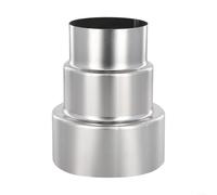 Reductor de tubo de estufa de acero inoxidable para conexiones de conductos de conductos de pared gemela Adaptador de alta temperatura Ø60mm a Ø120mm(Ø100mm/Ø70mm)