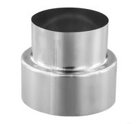 Reductor de tubo de estufa de acero inoxidable para conexiones de conductos de conductos de pared gemela Adaptador de alta temperatura Ø60mm a Ø120mm(Ø100mm/Ø80mm)