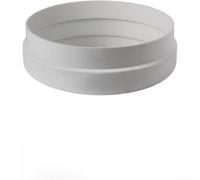 Reductor de tubo redondo de 80 mm a 200 mm, adaptador de conducto de ABS blanco para campana extractora de baño y conector de manguera de ventilador