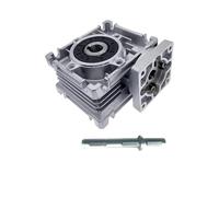 Reductor de velocidad con engranaje helicoidal Ingreat NMRV030, salida de 14 mm for motor paso a paso de 23,57 mm, caja de engranajes for motor de CC.(Dual Output Shaft,40 to 1)