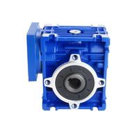Reductor de velocidad engranaje helicoidal NMRV030 RV30 for servomotor/paso a paso con brida 57/60/90/104 mm, salida 14(104x104mm Flange,Ratio 7.5-1)