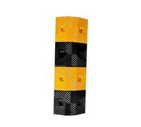 Reductor de Velocidad para estacionamientos y Obras de construcción, diseño Seguro en Amarillo y Negro, construcción de Caucho.