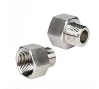 Reductor hexagonal M18 hembra a macho M10 M14 de 1/8" y 1/4" NPT, adaptador de acero inoxidable 304 de alta presión, 1 unidad(1l2 NPT Male)