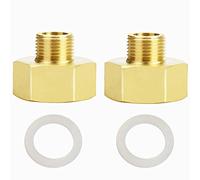 Reductor Laton 3/8" x 3/4" Reductor de latón Reductor Tuberia racor roscado para Aire Agua Gas Combustible conexión de tuberías