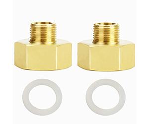 Reductor Laton 3/8" x 3/4" Reductor de latón Reductor Tuberia racor roscado para Aire Agua Gas Combustible conexión de tuberías