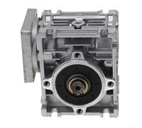 Reductor para motores NEMA 23 modelo NMRV030 con eje de salida de 14 mm que ofrece capacidad de par de hasta 24 Nm y múltiples opciones de relación de velocidad (relación 10 1)