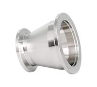 Reductor Tri-Clamp Conector de tubo reductor de virola de triple abrazadera sanitaria, soldadura SS304, tamaños múltiples, 19-102mm