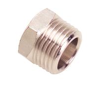 Reductor Tuerca Cilindrica Macho 1/2 - Hembra 1/4 (Blister 2 Piezas)