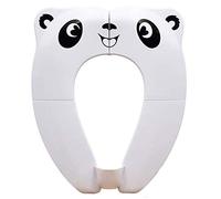 Reductor WC Niños - RIGHTWELL Tapa plegable wc niños, Orinal Portatil Plegable con 8 Alfombras Antideslizantes, Ideal para Compacto y Portátil para Viajes (Blanco)