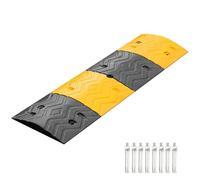 Reductores de Velocidad de Goma, Badenes de Goma, 100x30x4 cm, Capacidad de Carga 40 toneladas, Rampa para Coches Llamativa, para Carreteras, Comunidades, Garajes
