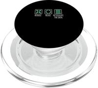 Reduzca la reutilización Reticulate The Data Cool Ingeniero ambiental PopSockets PopGrip para MagSafe