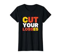 Reduzca Sus pérdidas. Camiseta gráfica económica, Mujer, Negro, M