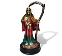 Redwix Estatua de Santa Muerte de 5 Pulgadas, Estatua de la Parca en túnica arcoíris, Figura de la Muerte de la Muerte Santa