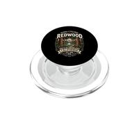 Redwood California National Parks Retro Forest Nature Emblema PopSockets PopGrip para MagSafe