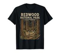 Redwood National Park California Ciervo Naturaleza Amante Camiseta