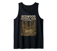 Redwood National Park California Ciervo Naturaleza Amante Camiseta sin Mangas