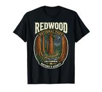 Redwood National Park California Nature's Giants - Insignia Retro Camiseta