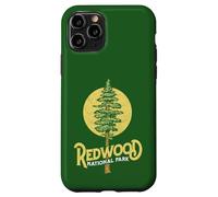 Redwood National Park Retro Vibe Distressed Tree Graphic Carcasa para iPhone 11 Pro