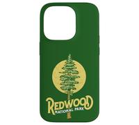Redwood National Park Retro Vibe Distressed Tree Graphic Carcasa para iPhone 14 Pro