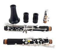Redwood Professional Clarinet A Rosewood Silvering/Ebony Gold-chapado A-Keys Clarinetes (Color : Ebony)