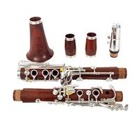 Redwood Professional Clarinet BB Rosewood Clarinet Silvering Wood SIB Klarnet Clarinetes (Color : M12)