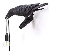 REDYANGMI LED Pájaro Afortunado Lámpara De Mesa/Lámpara De Pared, Moderno Nórdico Diseño Pájaro Cuervo Lámpara De Noche De Arte, Blanco Negro Lámpara De Pájaro Bar Cafetería Creativo Encendiendo