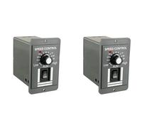 Reeatel 2 controladores de velocidad del motor CC 12-60 V 20 A ajustables PWM interruptor regulador de velocidad del motor eléctrico hacia adelante/atrás