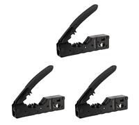 Reeatel 3 crimpadoras de paso Cat5 Cat6 Cat7 para conectores de red RJ45 RJ12 RJ11, conectores modulares, cables Ethernet, herramienta de crimpado EZ