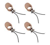 Reeatel 4 anillos protectores de piel de vaca gruesa para el pulgar y la punta del dedo, anillo protector de piel, caza, práctica de tiro con , guantes de