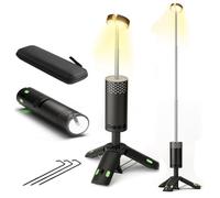 Reeatel Luz de Camping Telescópica para Exteriores, 10 000 MAh, Luz de Trabajo LED Portátil, Base de Trípode Magnético, Linterna Telescópica para Acampar en Tienda de Campaña