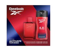 Reebok Activate Your Senses Estuche Regalo Perfumes Hombre Pack de 2 Piezas Eau de Toilette 100ml y Shower Gel 250ml Set Fragancia Aromática