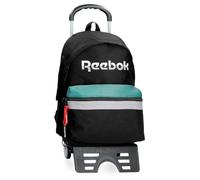 Reebok Andover Mochila Escolar con Carro Negro 31x44x17,5 cms Poliéster 23,87L by Joumma Bags