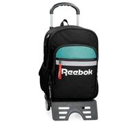 Reebok Andover Mochila Escolar con Carro Negro 30x40x12 cms Poliéster 14,4L by Joumma Bags