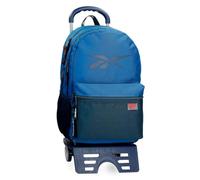 Reebok Atlantic Mochila Escolar con Carro Azul 31x44x15 cms Poliéster 20,46L by Joumma Bags