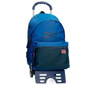 Reebok Atlantic Mochila Escolar con Carro Azul 31x44x17,5 cms Poliéster 23,87L by Joumma Bags