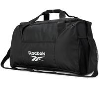 Reebok Bolsa de lona de mano, clásica, compacta, deportiva, gimnasio, ligera, para viajes, playa, entrenamiento, Negro Aleph, Talla única