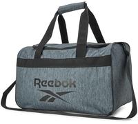 Reebok Bolsa de lona - Bolsa de gimnasio para entrenamiento y viajes, bolsas de viaje - Bolsas de noche de tamaño pequeño para mujeres y hombres, Warrior II Gris Claro, S