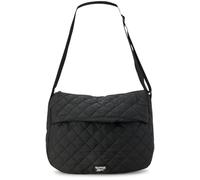 Reebok Bolso bandolera ligero de nailon acolchado y no acolchado para mujer, elegante bolso bandolera para mujer, Acolchado, negro, Talla única