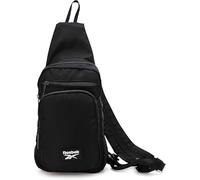 Reebok Bolso bandolera unisex - Compacto convertible con correa cruzada, bolsa de viaje - esencial para gimnasio y viajes, Cosmos negro con logotipo blanco, One Size