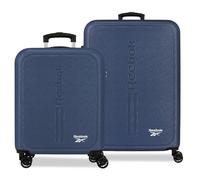 Reebok Boston Juego de Maletas Marino 46x65x25 cm Rígida ABS Cierre de combinación Integrado 56L 6,6kg 4 Ruedas Dobles Equipaje de Mano