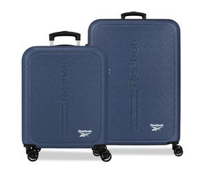 Reebok Boston Juego de Maletas Marino 46x65x25 cm Rígida ABS Cierre de combinación Integrado 56L 6,6kg 4 Ruedas Dobles Equipaje de Mano