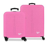 Reebok Boston Juego de Maletas Rosa 46x65x25 cm Rígida ABS Cierre de combinación Integrado 93L 6,6kg 4 Ruedas Dobles Equipaje de Mano by Joumma Bags