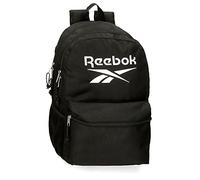 Reebok Boston Mochila Escolar Doble Compartimento Negro 31x44x15 cms Poliéster 20,46L