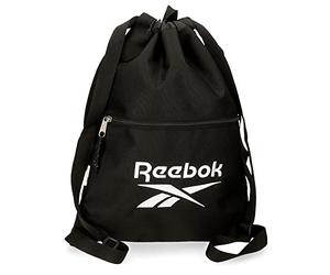 Reebok Boston Mochila Saco con Cremallera Negro 35x46 cms Poliéster