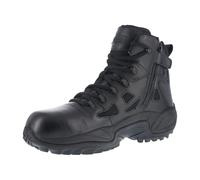Reebok Botas de respuesta rápida para hombre, con cremallera lateral, 15,24 cm, color marrón claro, 48 EU, Negro, 6.5-W US mens