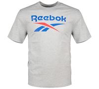 Reebok Bruno Big Logo Crew Neck SS tee Camiseta para Hombre, Light Grey Marl, S