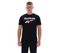 Reebok Bruno Big Logo Crew Neck SS tee Camiseta para Hombre, Negro, M