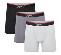 Reebok Calzoncillos bóxer Glynn para Hombre, Pack de 3 Calzoncillos Deportivos, Transpirables y elásticos,Pack múltiple de Calzoncillos bóxer, Color Negro